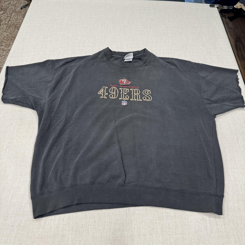 San Francisco 49ers Sweatshirt Mens 4XL Gray NFL Football Puma Short Sleeve